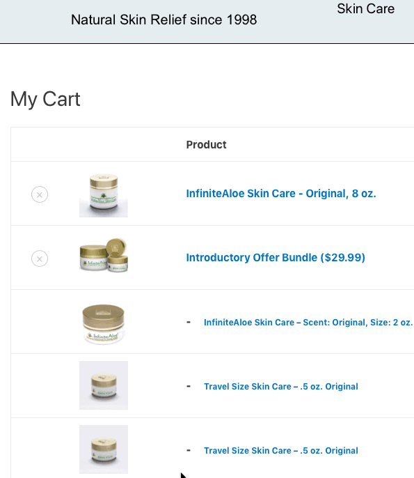 Remove item from cart
